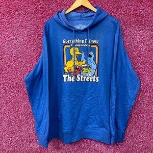 Everything I Know I Learned on the Streets Sesame Street Blue 2XL